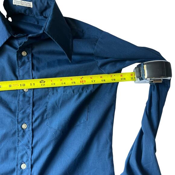 Classic Fit Button Down Shirt Royal Blue Regular 2010s - Picture 4 of 4